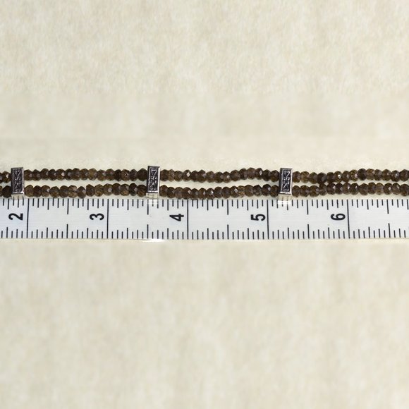 Anatoli Double Strand Smoky Quartz Bead Bracelet in Sterling - Picture 7 of 12